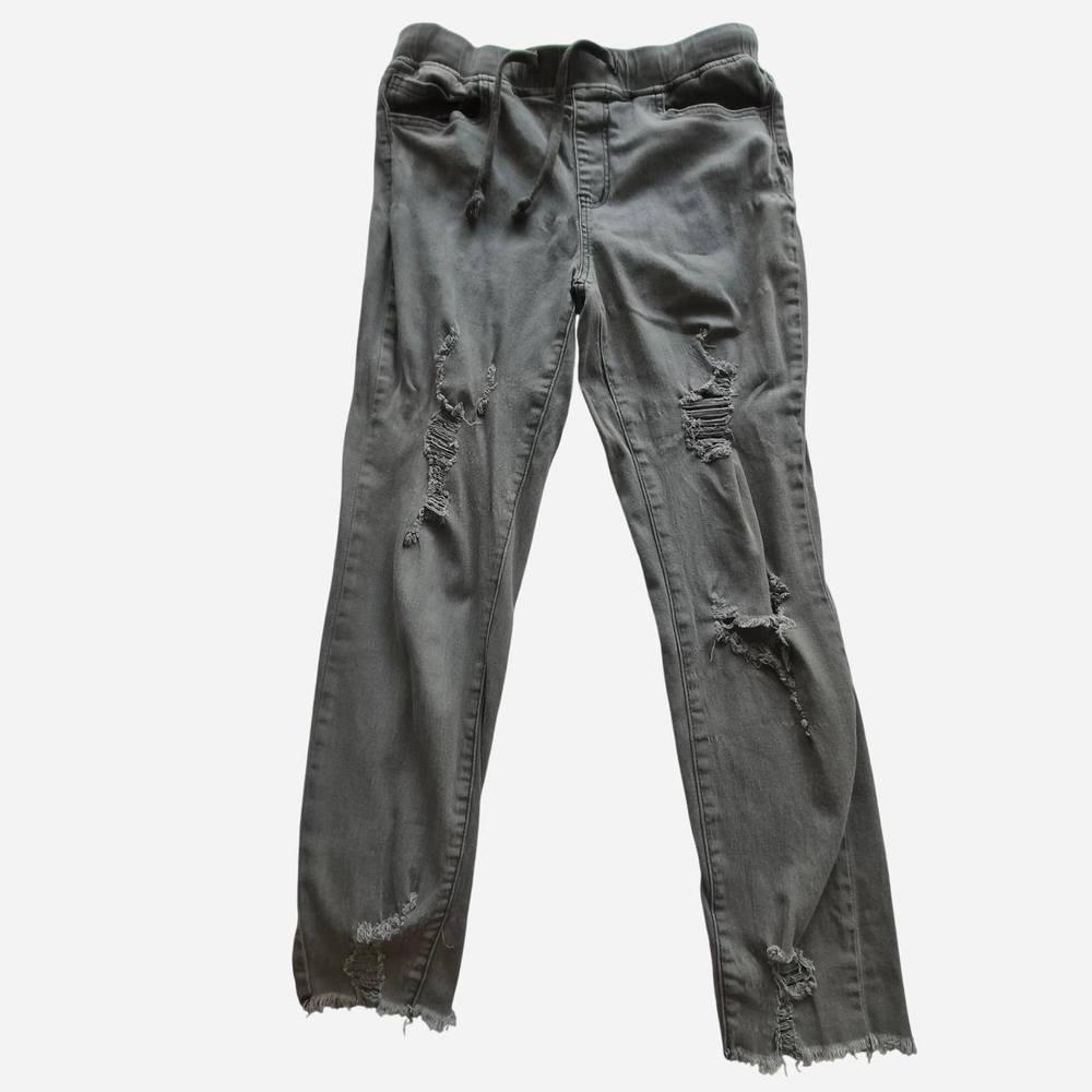 Distressed Gray Jeans
